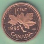 1995 Canada 1-cent Proof w/Frosted Finish