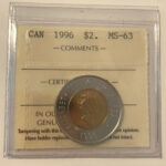 1996 Canada 2-dollar $2 Polar Bear ICCS MS63