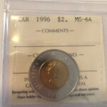 1996 Canada 2-dollar $2 Polar Bear ICCS MS64