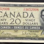 1954 $20 Y/E Prefix Beattie-Rasminsky BC-41b VF
