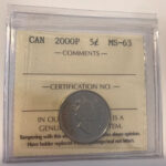 2000P Canada 5-cent ICCS MS63