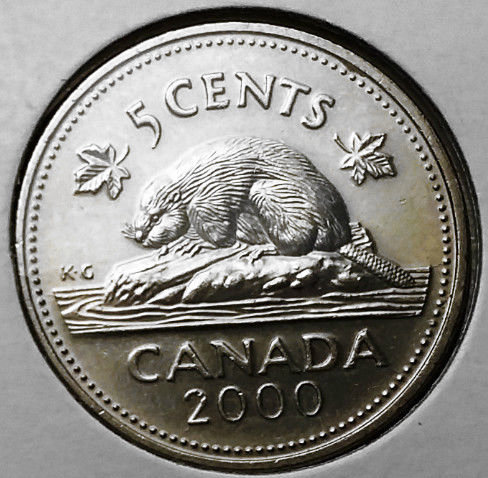 2000-P Canada 5-cent BU **KEY DATE**