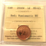 2000-W Canada 1-Cent ICCS MS65 RED