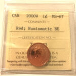 2000-W Canada 1-Cent ICCS MS67 RED