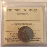 2001 Canada 5-cent ICCS MS62