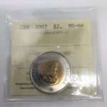 2007 Canada 2-dollar $2 Polar Bear ICCS MS66