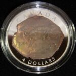 2007 $4 Canada Parasaurolophus Fossils of Canada Fine Silver coin