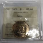 2008 Canada 1-dollar $1 Loon ICCS MS66