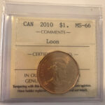 2010 Canada 1-dollar $1 Loon ICCS MS66