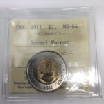 2011 Canada 2-dollar $2 Boreal Forest ICCS MS64