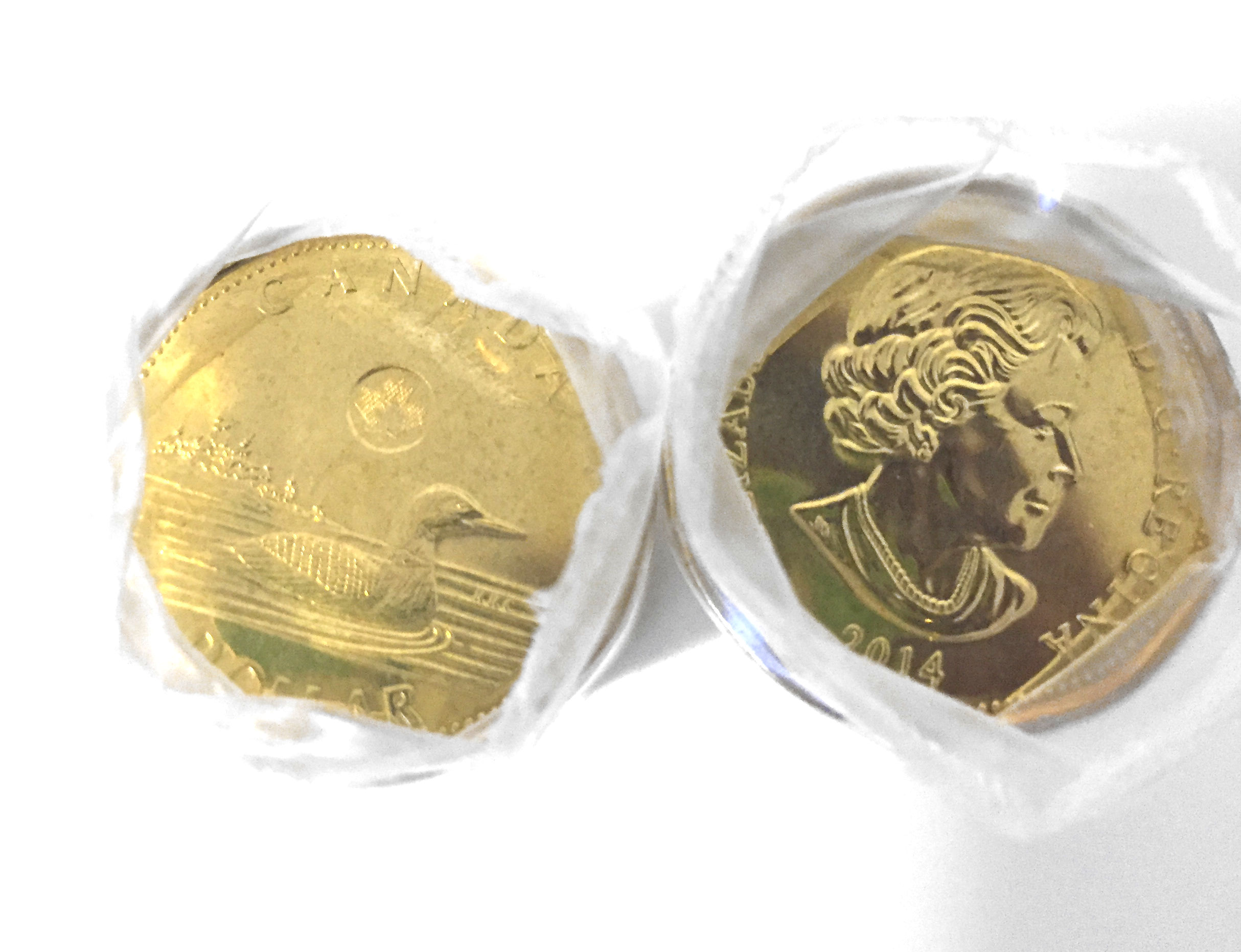 2014 Canada $1 1-dollar Loon Original Roll