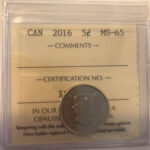 2016 Canada 5-cent ICCS MS65