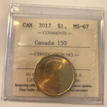 2017 Canada 1-dollar $1 "150" ICCS MS67