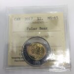 2017 Canada 2-dollar $2 Polar Bear ICCS MS65