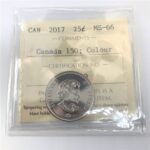 2017-Canada 150 Colour 25-Cent ICCS MS-66