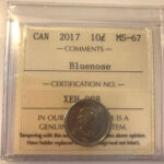 2017 Canada 10-cent Bluenose ICCS MS67