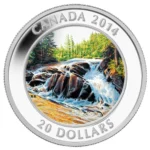 2014 Canada $20 River Rapids Pure Silver Coin