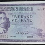South Africa Five Rand TW De Jongh F220 849932 AU-UNC