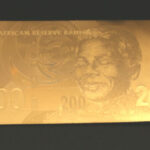 South Africa Two Hundred Rand 24K Gold UNC PF Nelson Mandela Banknote