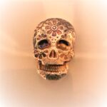Monarch Hand Poured Marigold 2oz Silver Skull