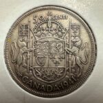 1941 Canada 50-cent 0.800 Silver Circulated Coin - VF