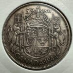 1944 Canada 50-cent 0.800 Silver Circulated Coin - VF Far 4
