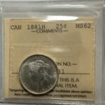 1881H Canada 25-cent ICCS Graded MS-62