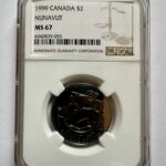 1999 Canada 2-dollar $2 Polar Bear ICCS MS-67