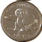 1999 Canada Millenium 25-cent UNC Quarter - APRIL