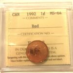 1992 Canada 1-Cent - MS-64 RED