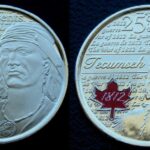 2 X 2012 CANADA BU 25-CENT TECUMSEH QUARTERS - COLORIZED & NON-COLORIZED