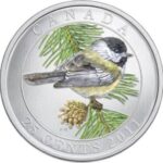 2011 Canada 25-cent Black-Capped Chickadee Specimen - Birds of Canada