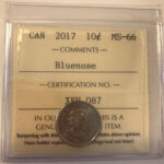 2017 Canada 10-Cent Classic Bluenose - ICCS MS66