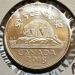 2018 Canada 5c Nickel UNC Coin - Beaver Tail Error!