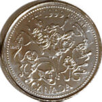 1999 Canada Millenium 25-cent UNC Quarter - JULY