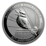 1 x BU 2020 Australian Kookaburra 30th Anniversary 1oz Fine Silver Coin