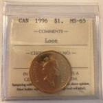 1996 Canada $1 1-dollar ICCS MS65